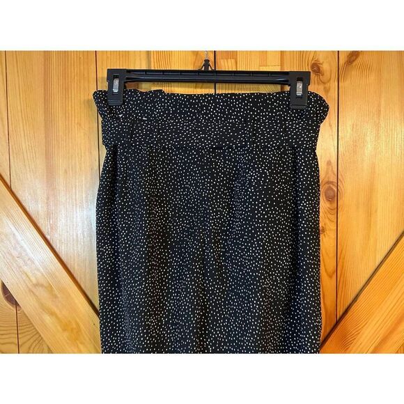 Express Ankle High Rise Black White Dress Pants Belted Front Pockets Size 4R (89 - Picture 7 of 8